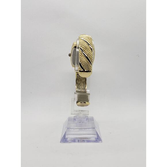 Studio Time STD951T 415. Gold braided bangle band, White face with gold accents main image 9